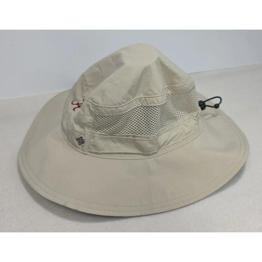 Alabama Crimson Tide Columbia Bora Bora‎ Booney II Bucket Hat OSFA Beige Crimson